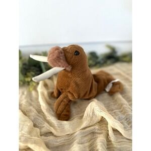 1996 Lenny Walrus by Ganz Floppies floppy bean bag‎ plush vintage toy